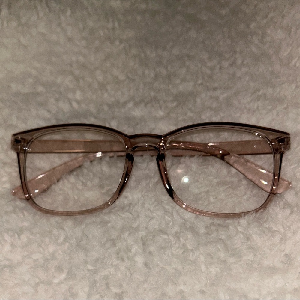 Brown Square Blue Light Glasses NEW